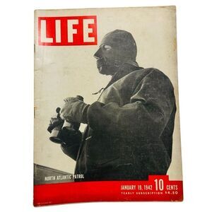 LIFE Magazine January 19 1942, Atlantic Patrol, President Calls to Arms, WWII